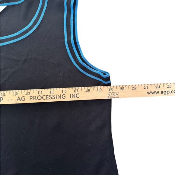 Misook Exclusively 2-Piece Knit Set Black Blue Trim Cardigan & Tank Top XL B459 - Picture 5 of 12